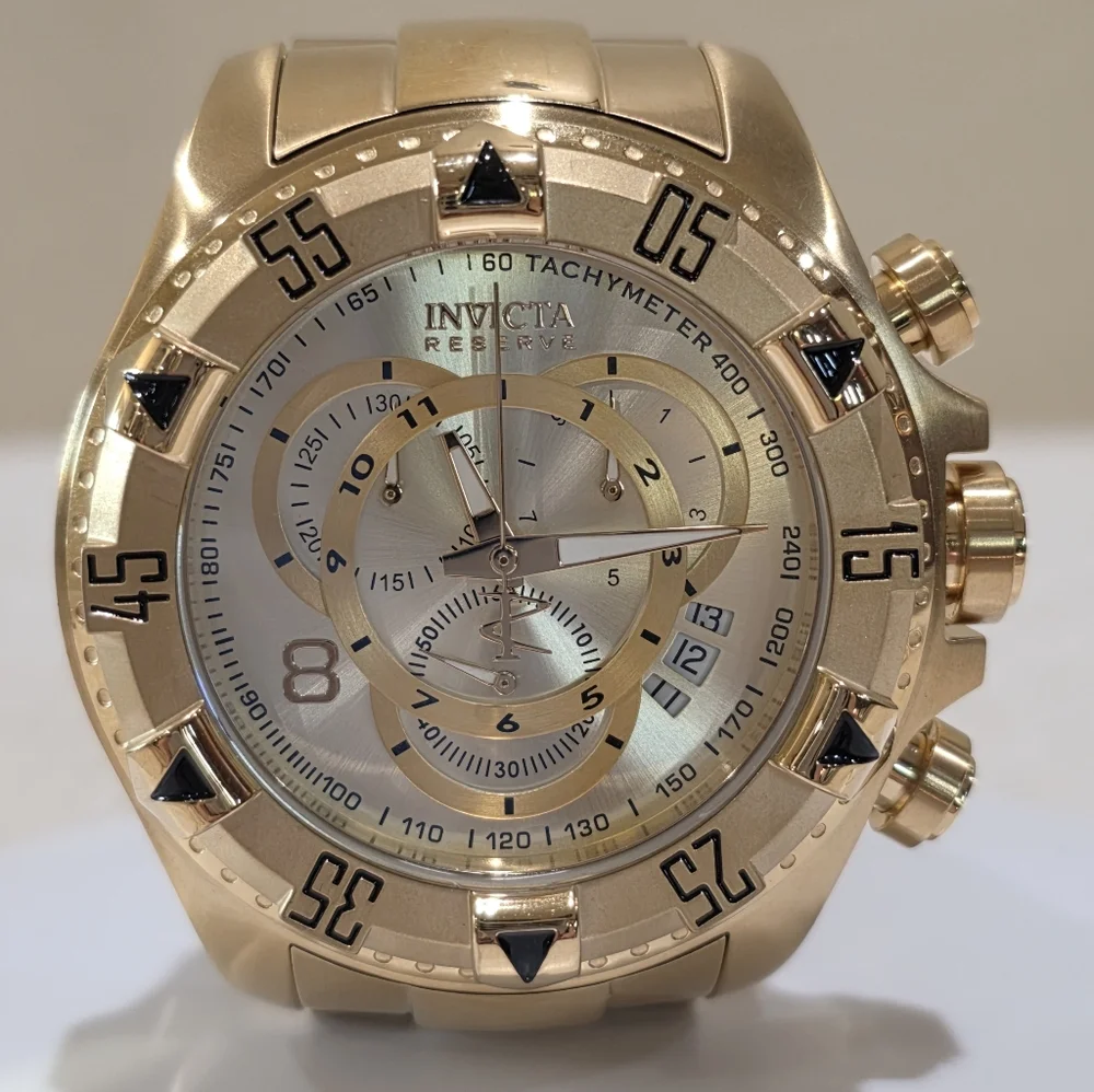 Invicta Reserve Excursion Chronograph Gold Men's Watch #6471 Luxury MSRP $1595
